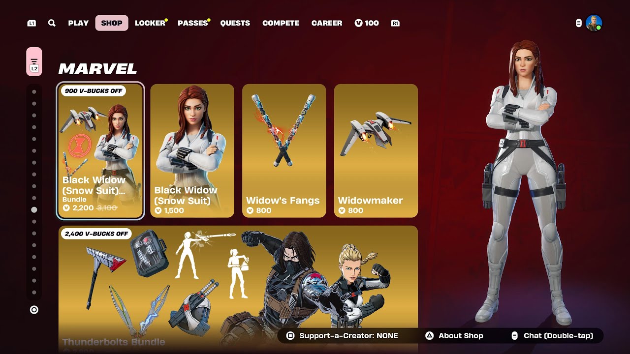 Black Widow (Snow Suit) FORTNITE - Marvel