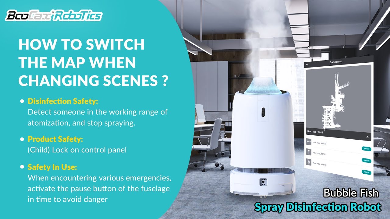 Bubble Fish|Atomizing Disinfection Robot|How To Switch The Map When Changing The Scene