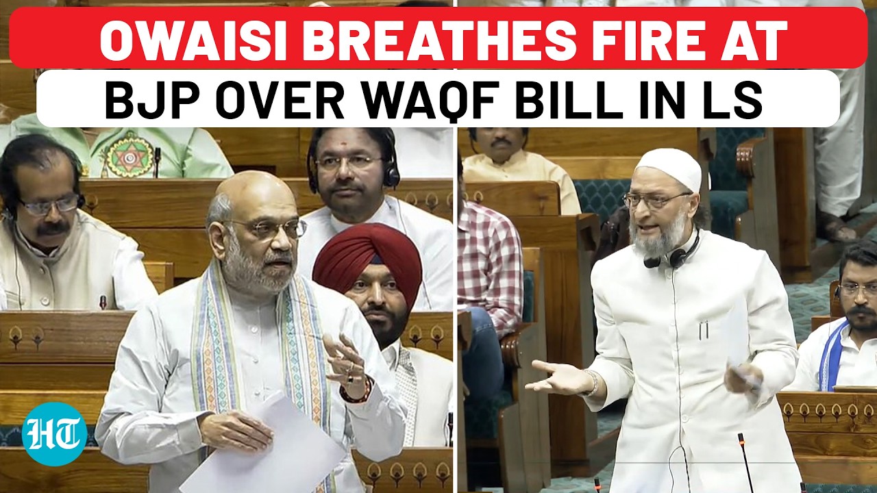 Owaisi Tears Apart Copy Of Waqf Bill In Lok Sabha: ‘Waqf Bill Is Unconstitutional’ | Full Speech