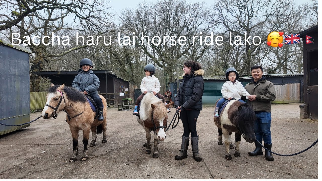 Baccha haru lai horse ride lako🥰 | Fun times in Ruislip lido park | 🇬🇧🇳🇵