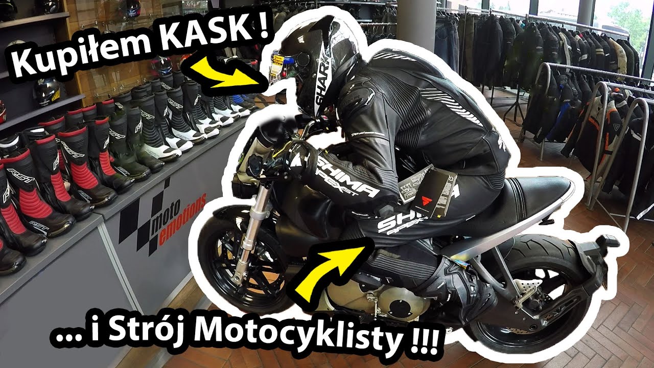 Kupuję Kask i Skórzany Kombinezon !!! - Ile Kosztuje Strój Motocyklisty SHIMA i Karbonowy SHARK ???