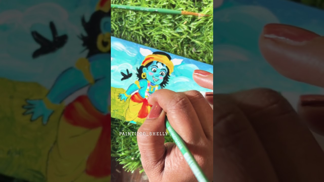 The Eternal Play of Little Krishna/नटखट कान्हा की बाल लीला✨🦚..