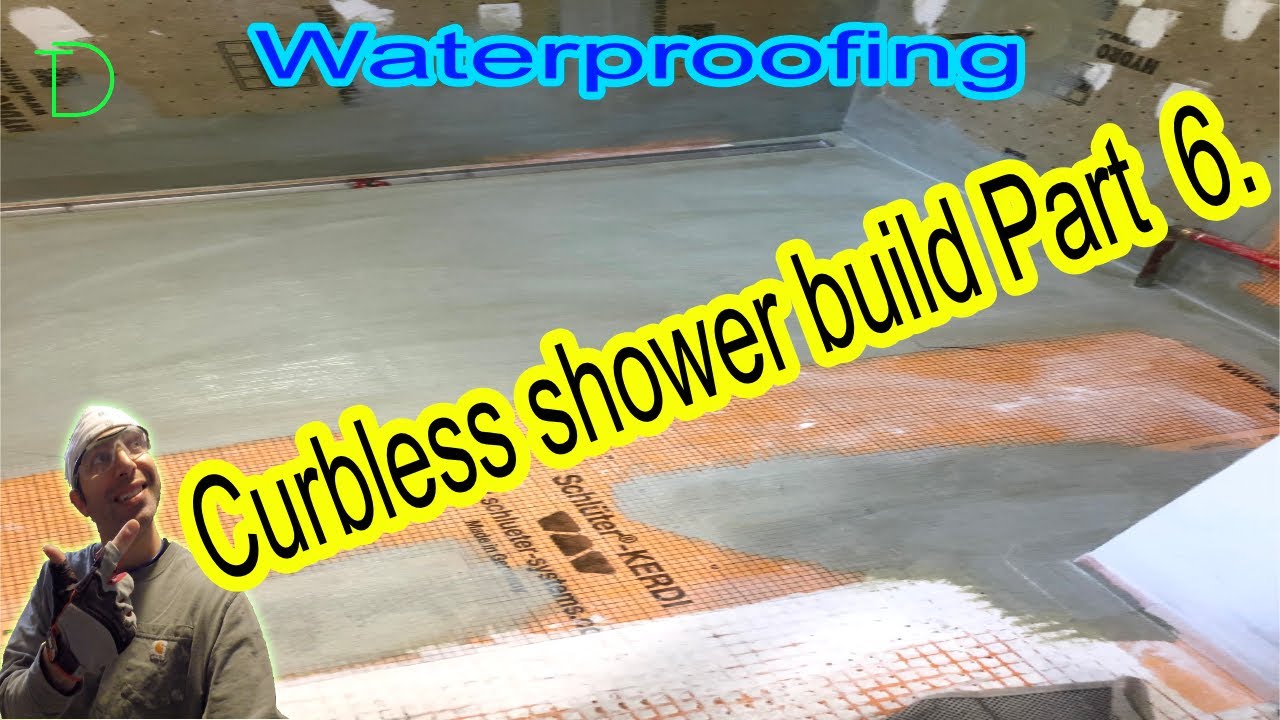 Building a CURBLESS shower on a concrete slab Part 6.