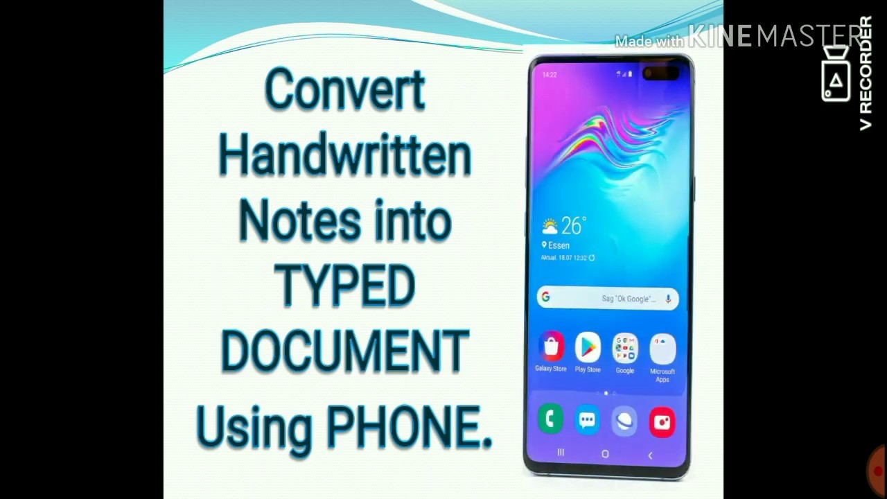 Convert handwritten notes into typed document using phone.