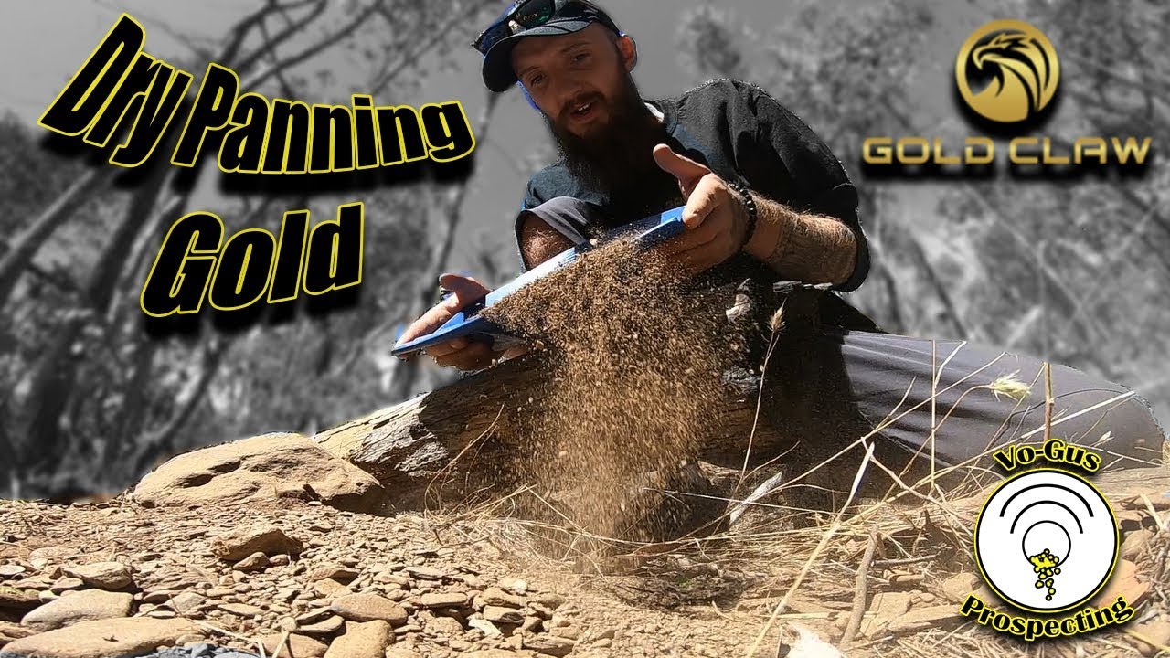 Dry Panning Gold Out Of Bedrock!