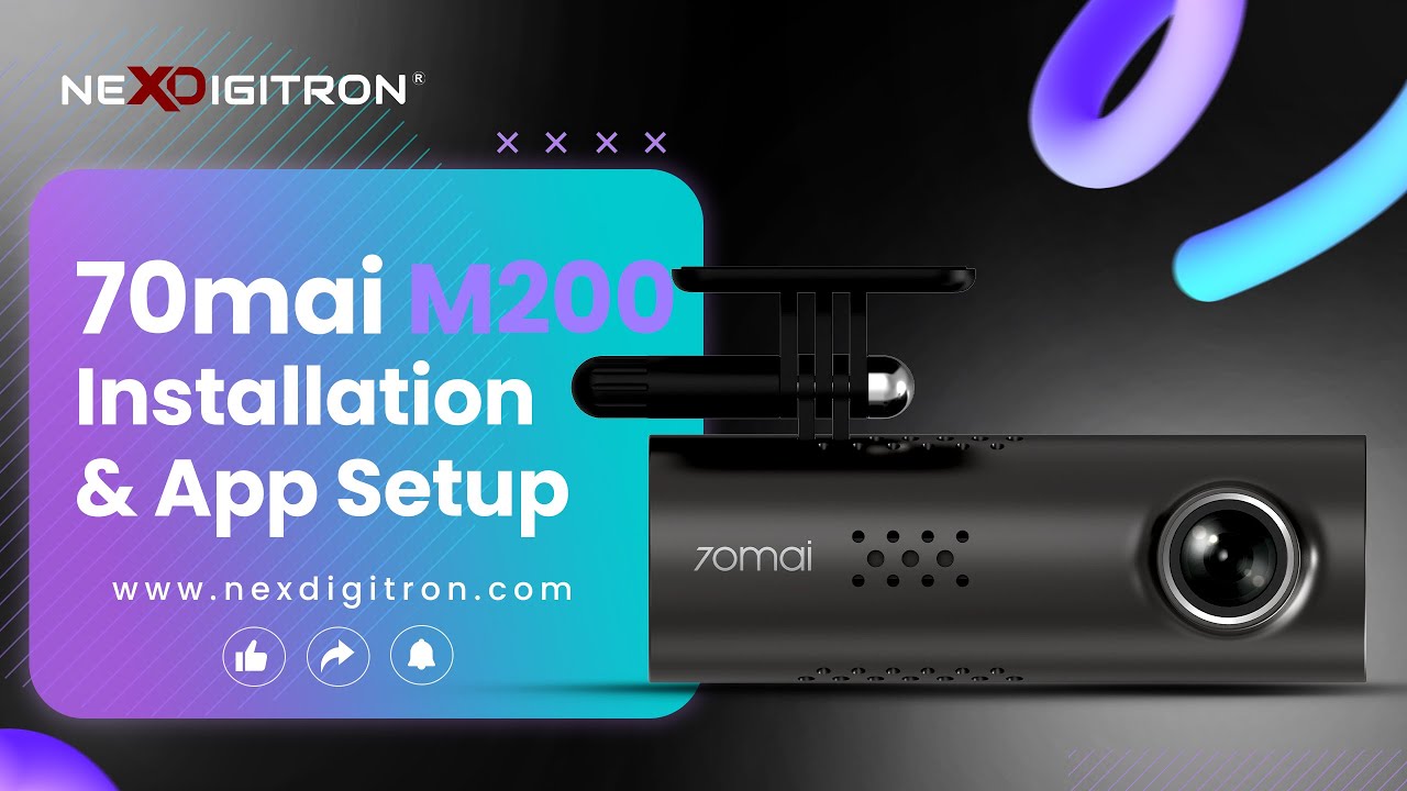 70mai M200 HDR Dash Cam - Installation & App Setup
