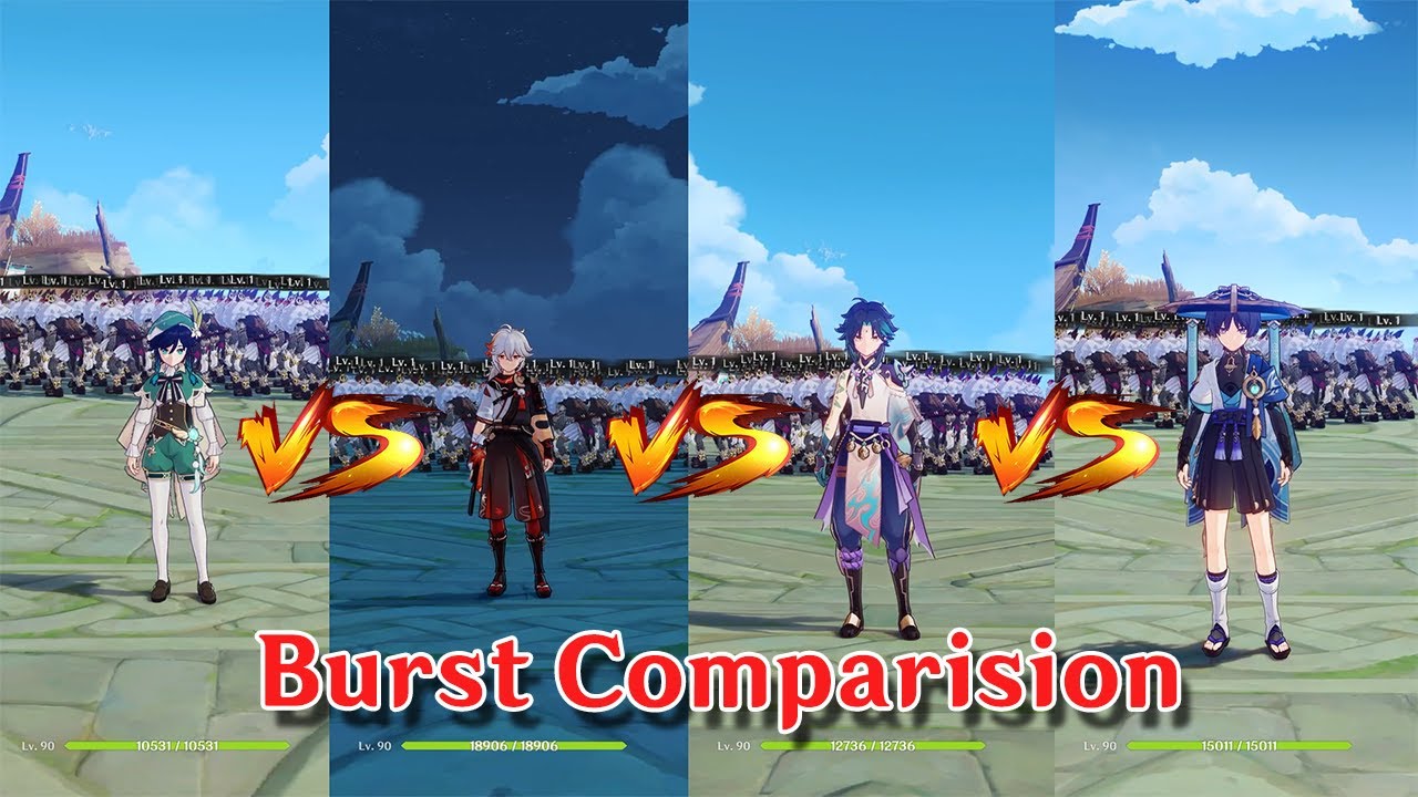 Wanderer (Scaramouch) vs Other!! who is the best?? Gameplay Burst COMPARISON!!