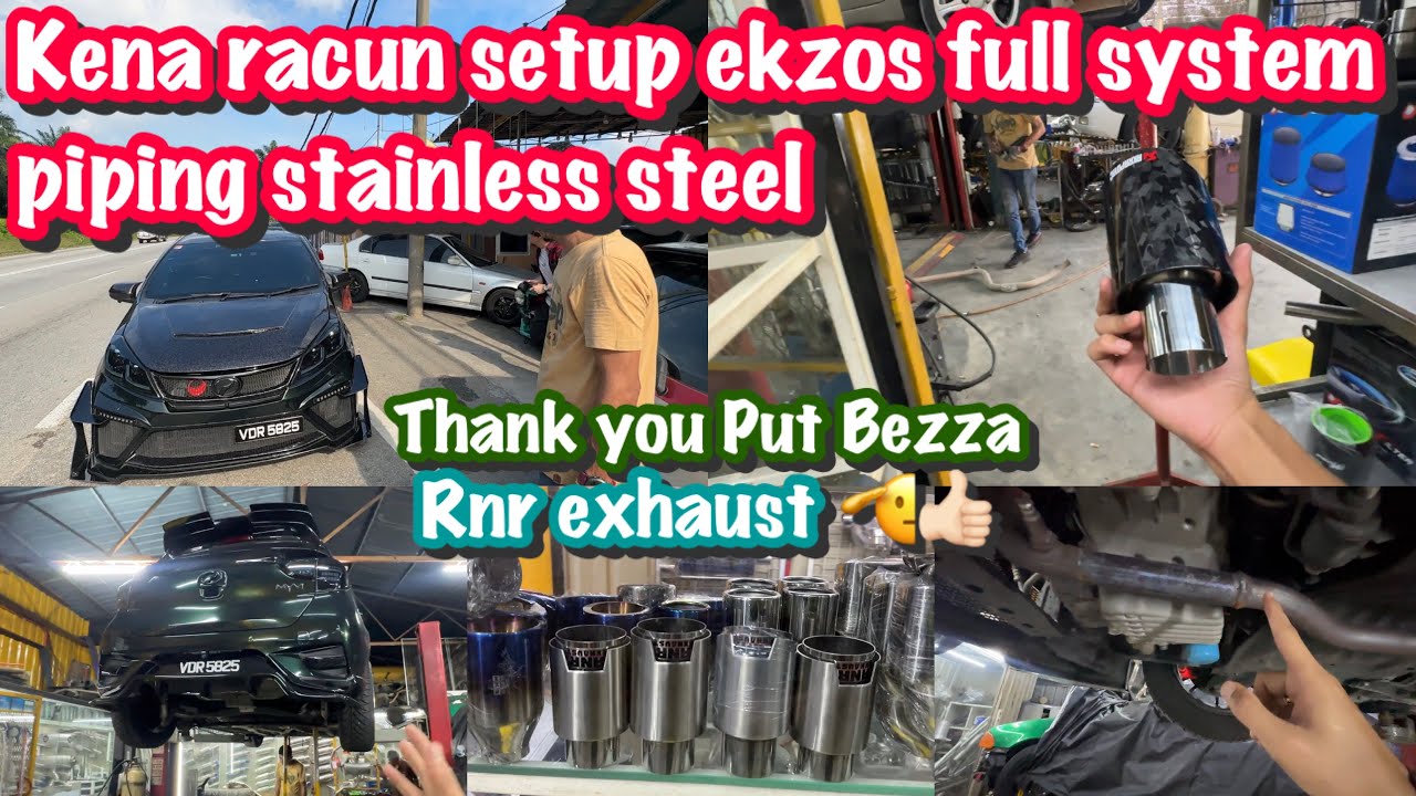 SETUP EXHAUST FULL SYSTEM STAINLESS STEEL PERODUA MYVI G3 1.3 | AKU TERACUN DUH | RNR EXHAUST PART 1