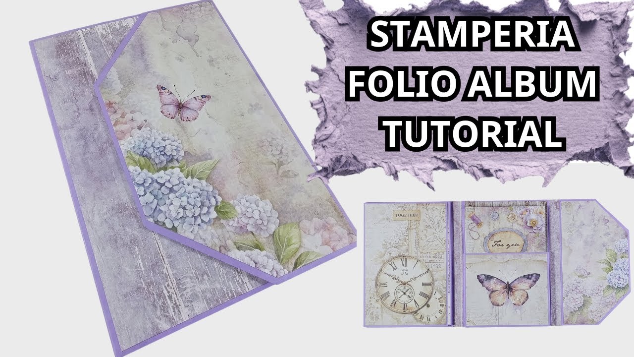 Stamperia Quiet Days folio album | Tutorial | PDF cutting guide available