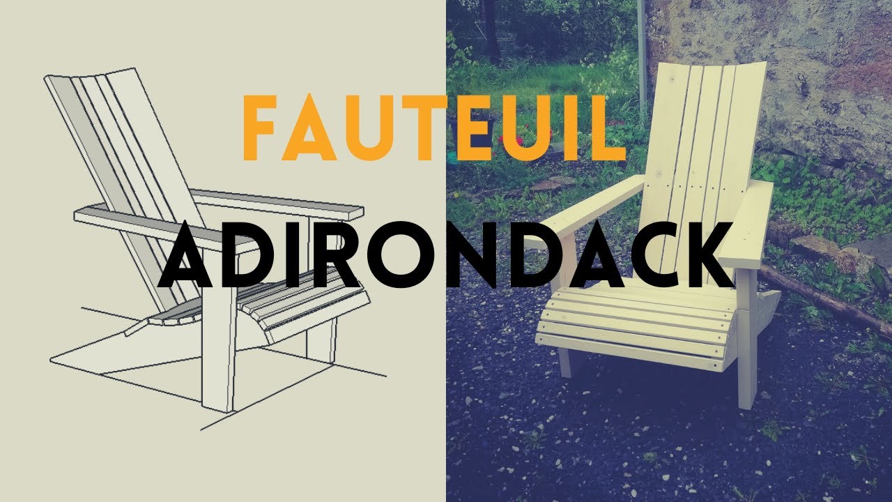 Fabrication d'un Fauteuil Adirondack avec du Bois d'Ossature