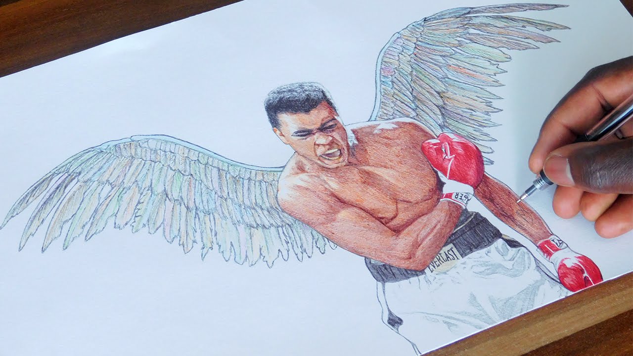 Muhammad Ali Tribute Pen Drawing - THE GREATEST - DeMoose Art