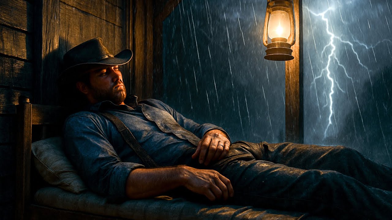 Arthur Exhausted: Sleeping Deeply During Intense Rainstorm | Rain Sounds ASMR-RDR2