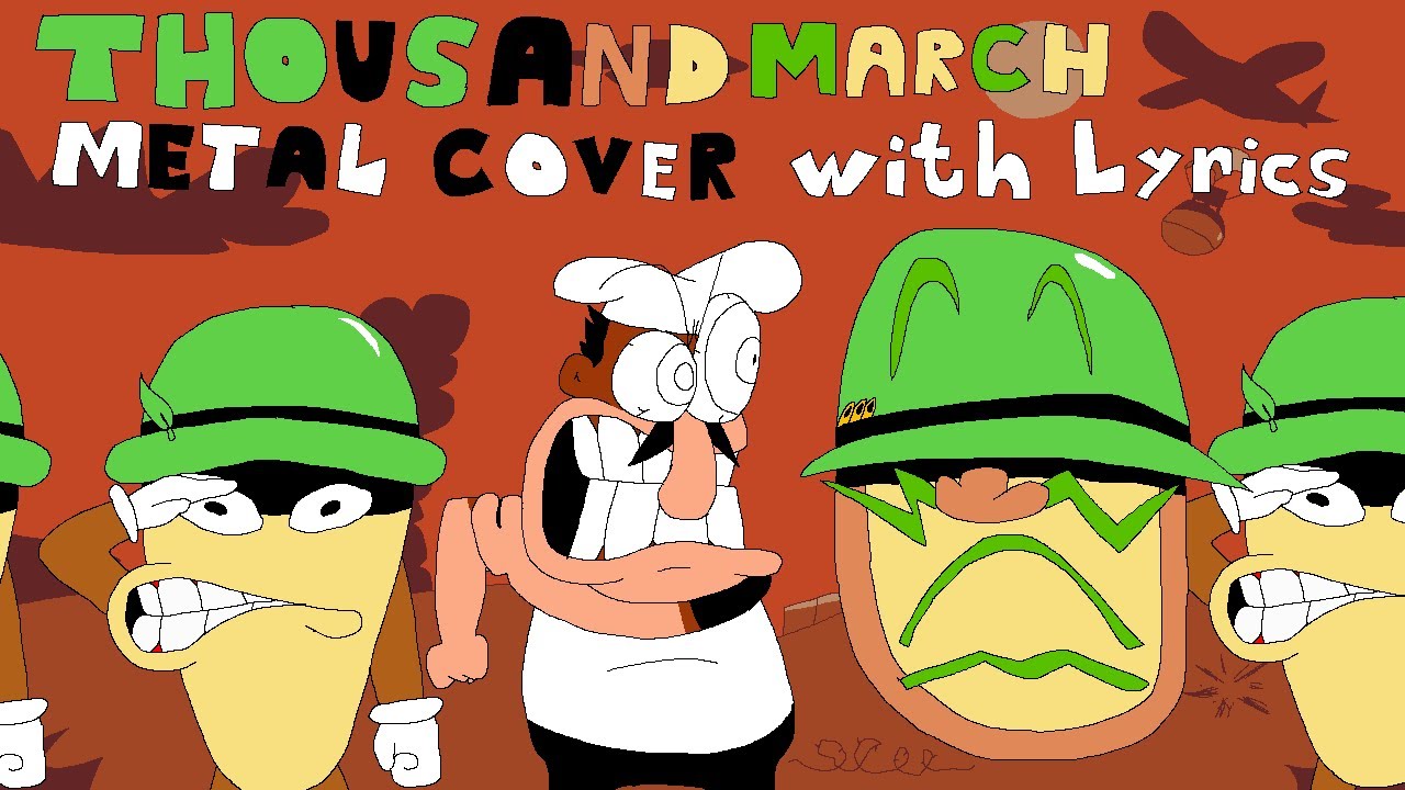 Thousand March Metal Cover WITH LYRICS - Pizza Tower: Lap 3 Deluxe Cover