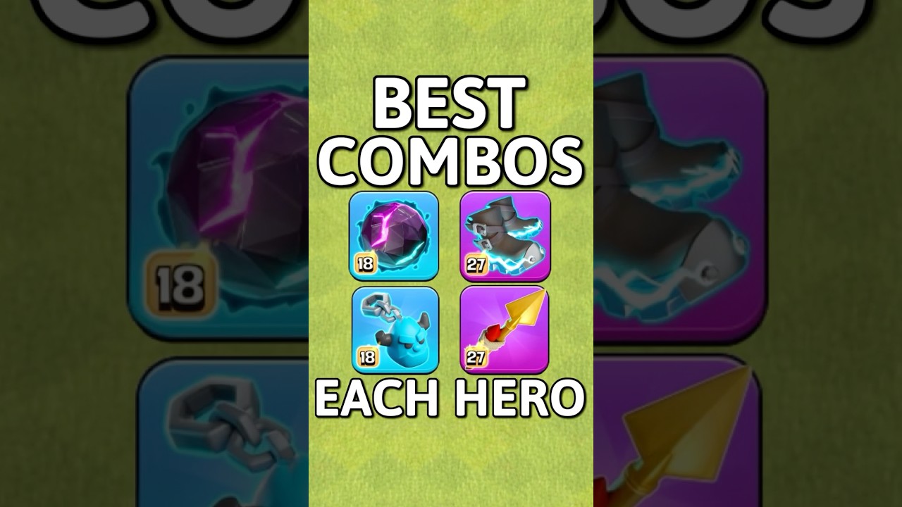STRONGEST Equipment COMBINATION for EVERY HERO #clashofclans