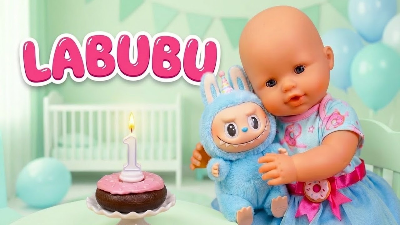 Празднование первого дня рождения Baby Doll с сюрпризами и тортом от LABUBU!