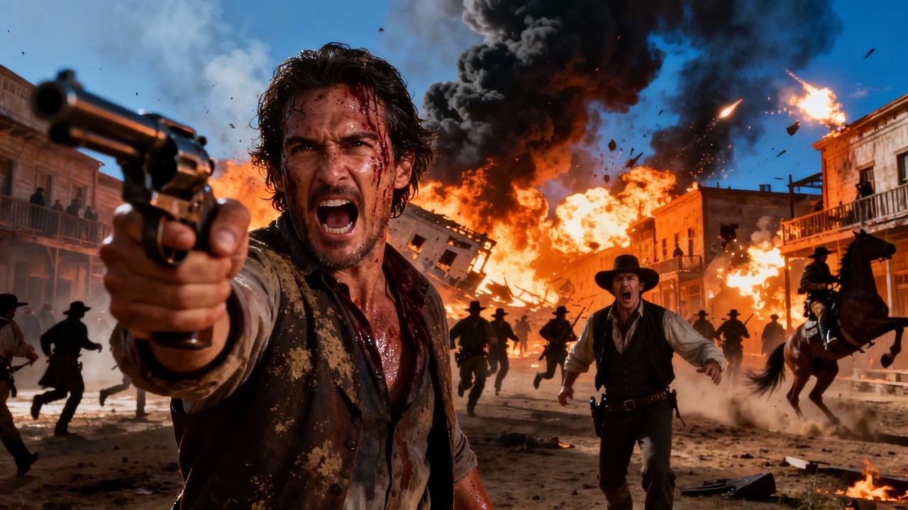 Spaghetti Western Action Revenge HD | A Hunted Gunman Fights Back | Full Free Italian Movie