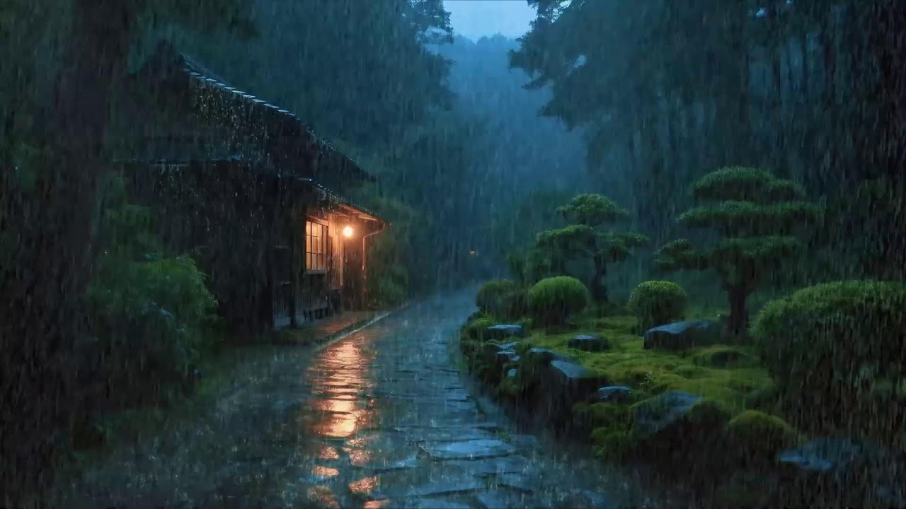 고향 산골 마당 빗소리｜스트레스 해소 편안한 수면 백색소음