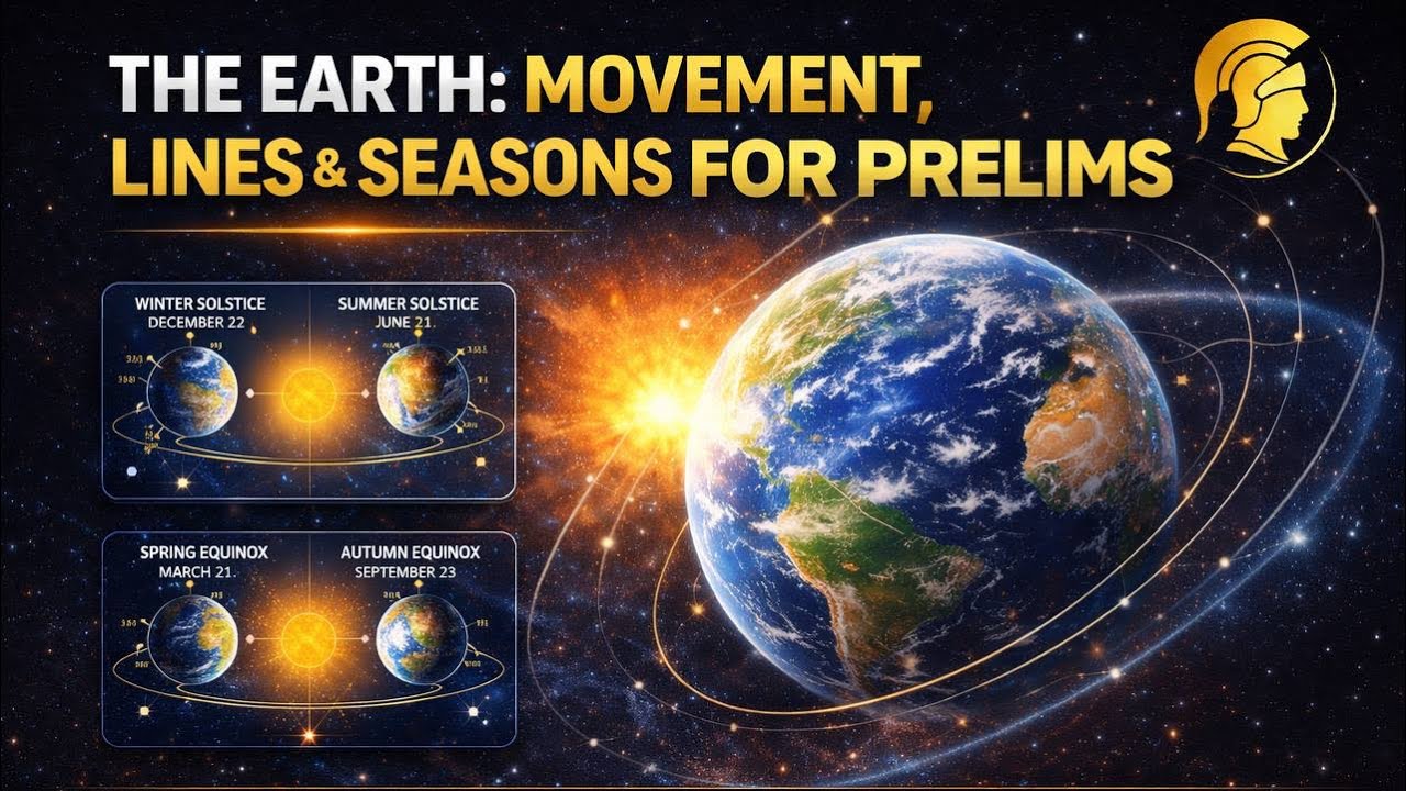 Earth Movement + Latitude Longitude in 1 Video | UPSC Prelims 2026|Geography Must Watch
