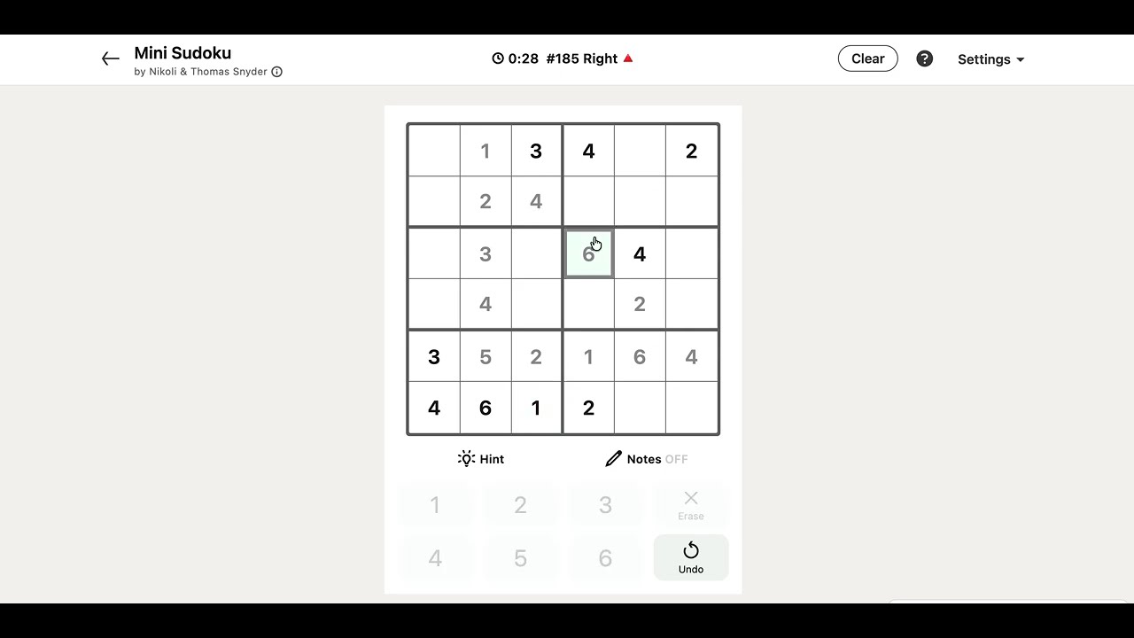 LinkedIn Mini Sudoku Answer Today - Puzzle #185 Right 🔺 | 12 February 2026