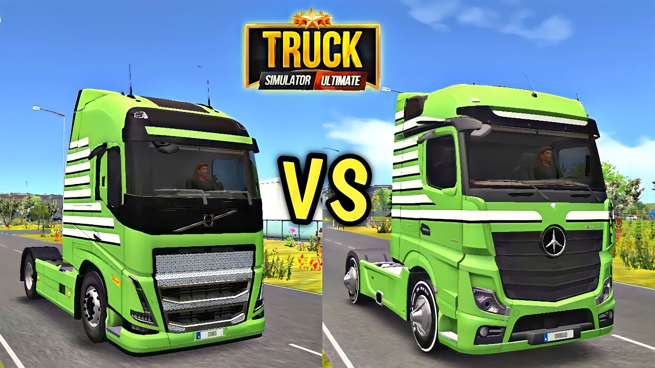 🚚Mercedes Actros 2020 VS Volvo FH 2021 In Truck Simulator Ultimate New Update 1.1.4🏕| Truck Gameplay