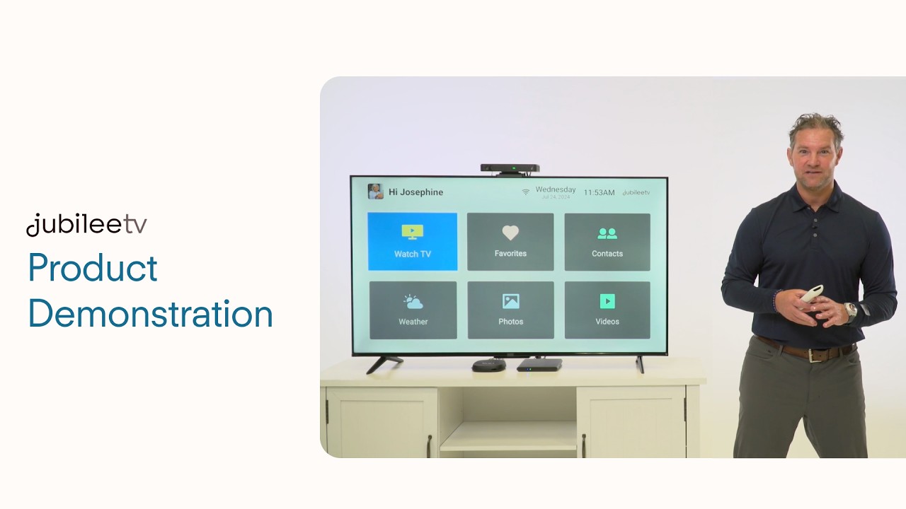 JubileeTV Demo: Simple TV for Seniors, Remote Assistance, and More