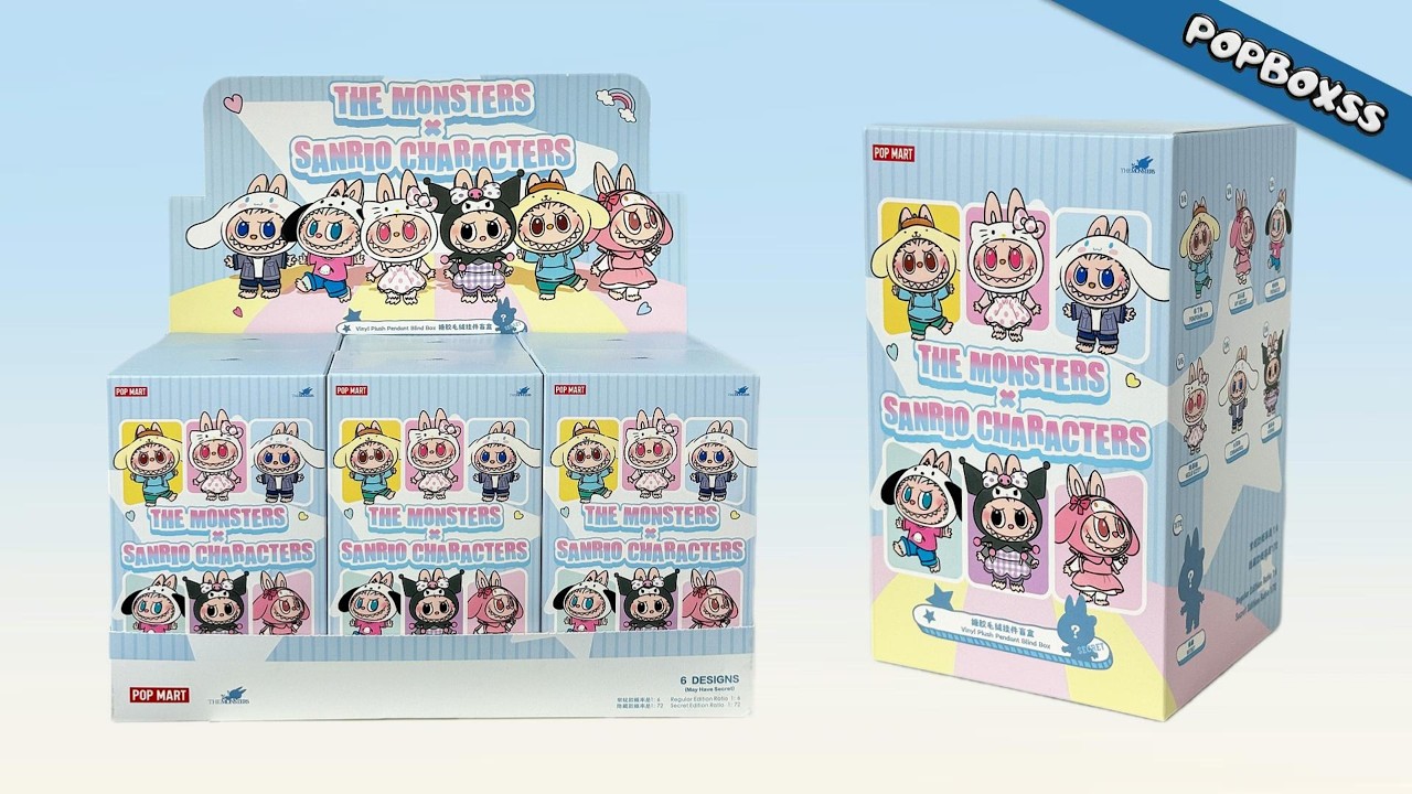 NEW LABUBU! THE MONSTERS LABUBU &times; SANRIO Characters Series Vinyl Plush Pendant Blind Box