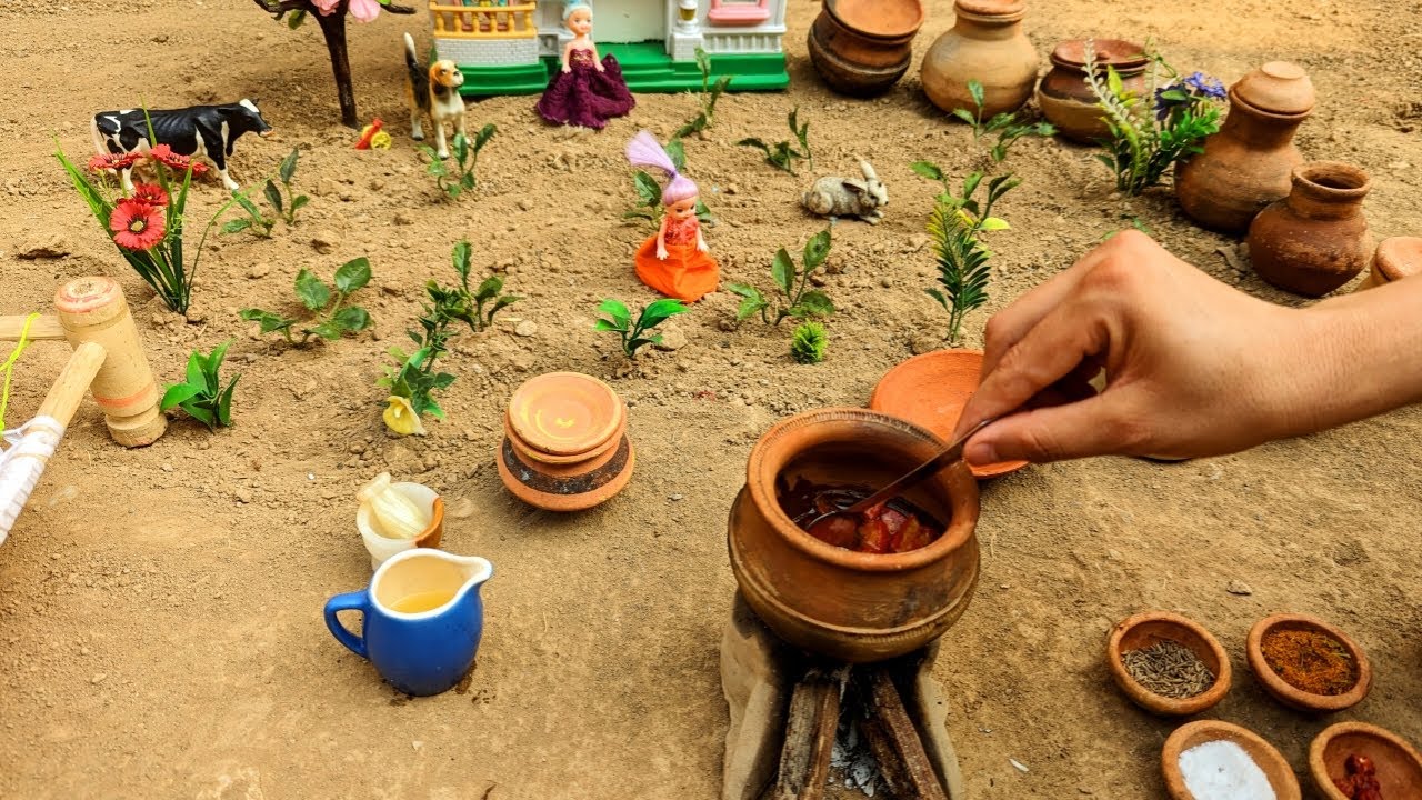 mini dal rice recipe instant tiny pot | easy paratha recipe | miniature cooking