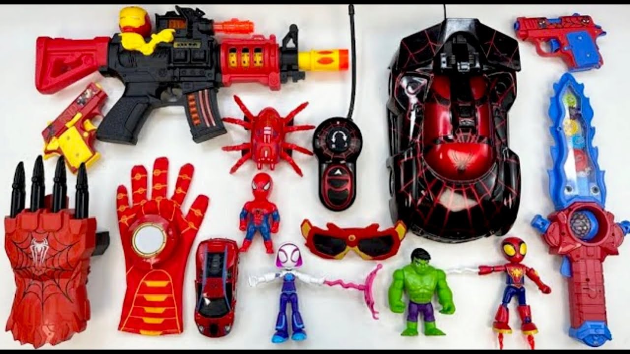 Marvel Toy Series Unboxing, Popular Spider-Man Toy Car, Marvel Popular Action Toy Gun