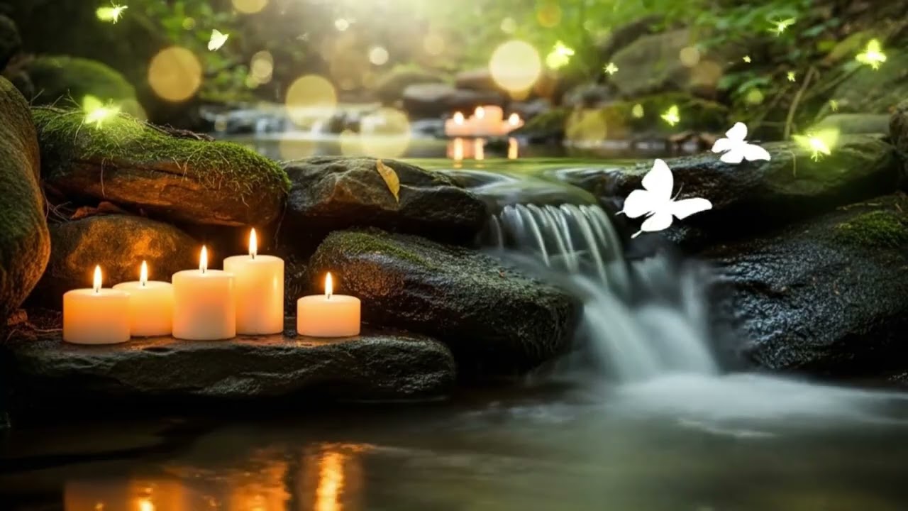 Relaxing Music for Healing 🎹 Paino Sounds, Water Sounds, Relieves Stress, Anxiety 🌺