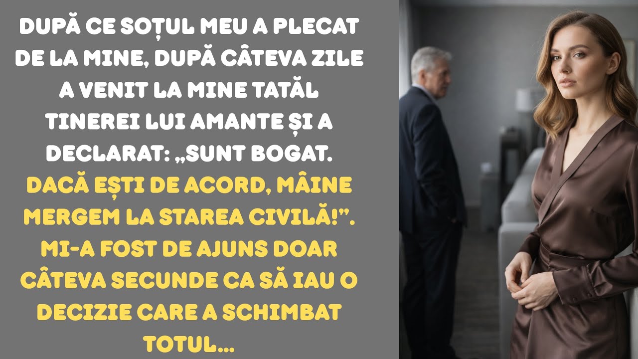 Soțul m-a părăsit pentru o amantă tânără. Iar după câteva zile, tatăl ei m-a cerut în căsătorie și…