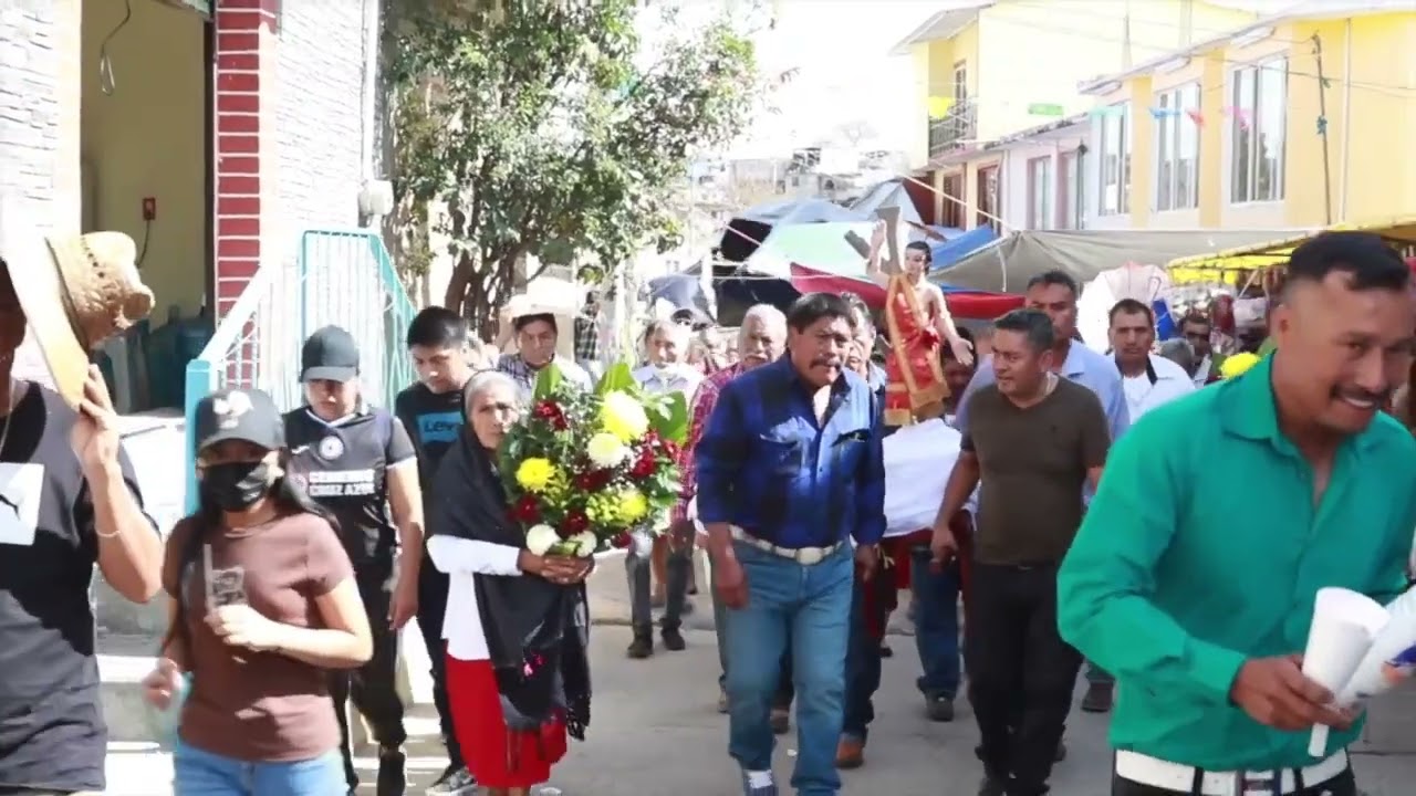 Procesion al santo patron san sebastian martir 2024 +san sebastian del monte oaxaca mexico #2024