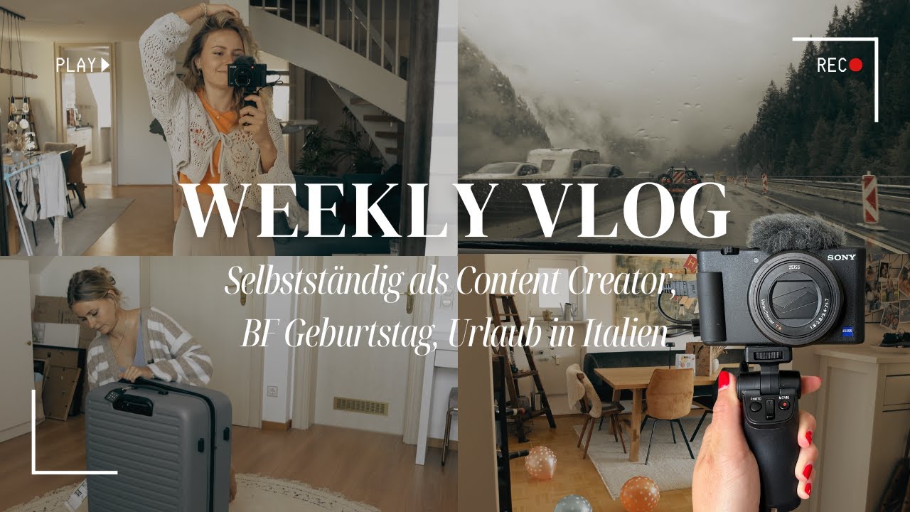 Weekly Vlog NO 1.: Alltag als Influencerin/ContentCreatorin, Geburtstag Boyfriend, Urlaub Italien