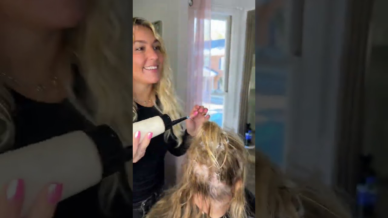 Detangling bedridden patients matted hair in just 5 hours #shorts #viral #asmr