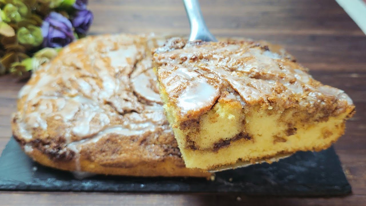  Αν δεν έχεις χρόνο για Ρολάκια Κανέλας🤩σας εχω την Λύση σε μόλις 5'👌Cinnamon Rolls Αφράτο Κεικ💯