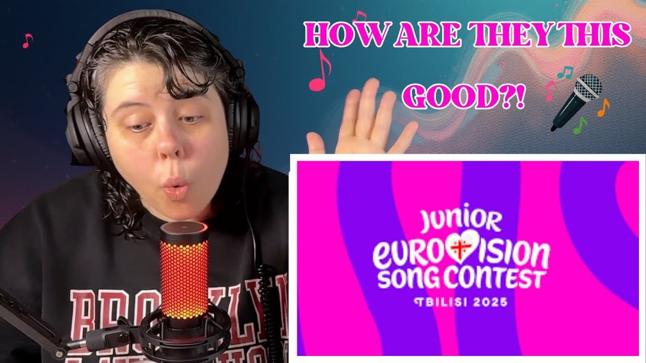 AMERICAN Reacts to Jr  Eurovision for the First Time (2025)