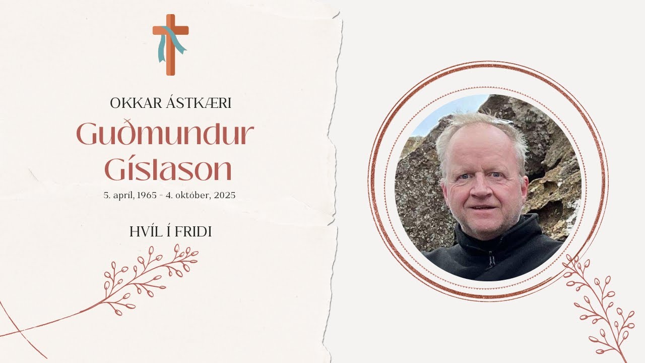 Guðmundur Gíslason | Útför frá Hallgrímskirkju í Saurbæ, Hvalfjarðarströnd.