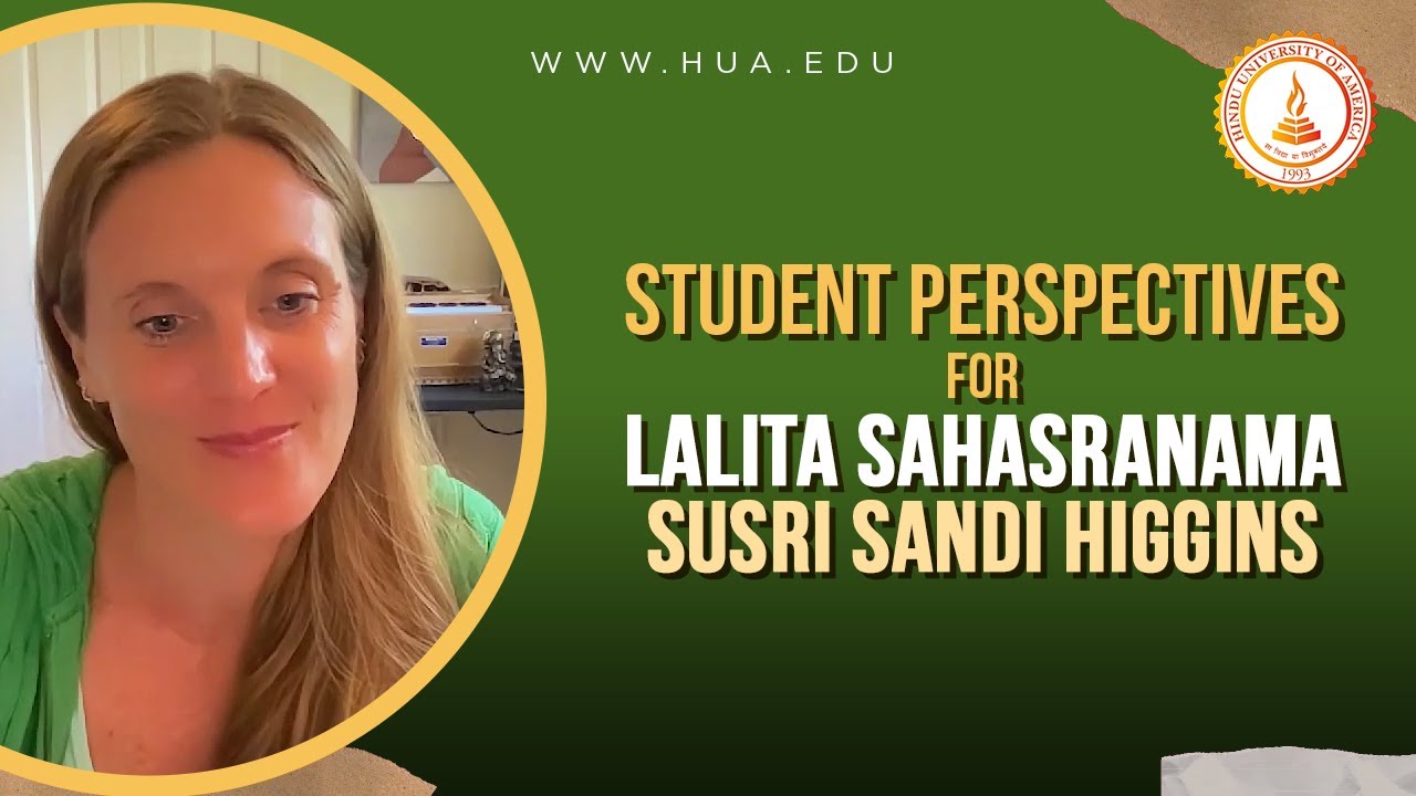 Student Perspectives  - Susri Sandi Higgins  :  Lalita Sahasranama