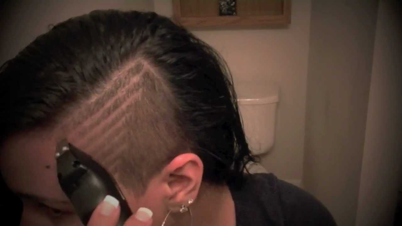 HAIRCUT DESIGN #4 SIMPLE-- SHAVED SIDE-CUTTING MY HAIR BY MYSELF!