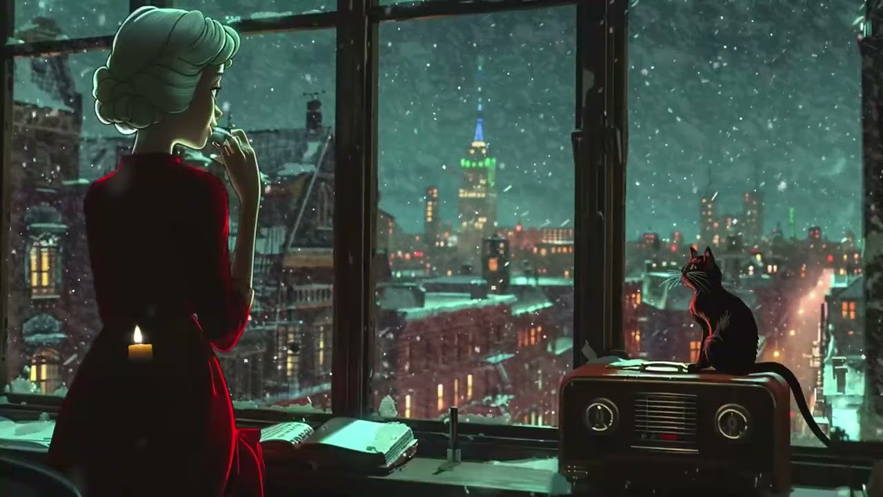 Oldies Playing in Another Room for Sleep | Cozy Vintage Night Music Where Her Quiet Nights Feel Safe