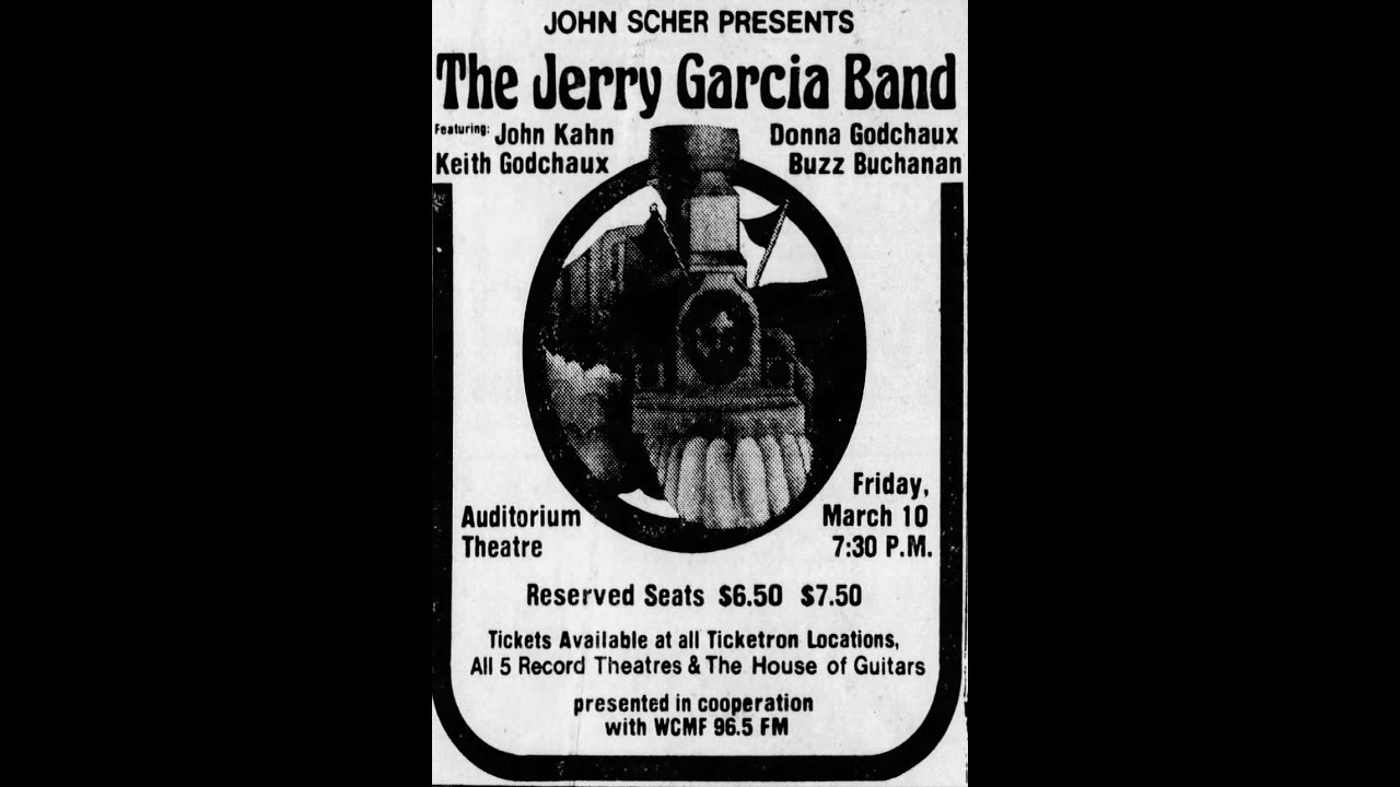 Jerry Garcia Band - 3/10/78 - Auditorium Theater, Rochester, NY - aud