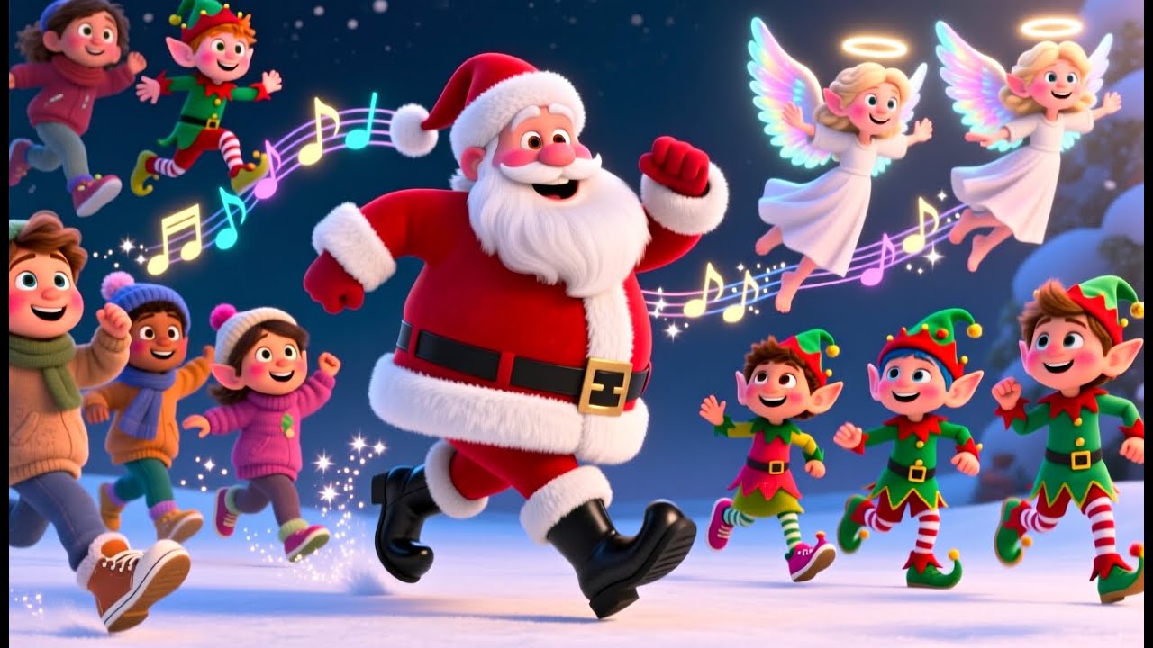 Joyful Christmas Song and Dance | Kids' Song | Nursery Rhyme with Santa
