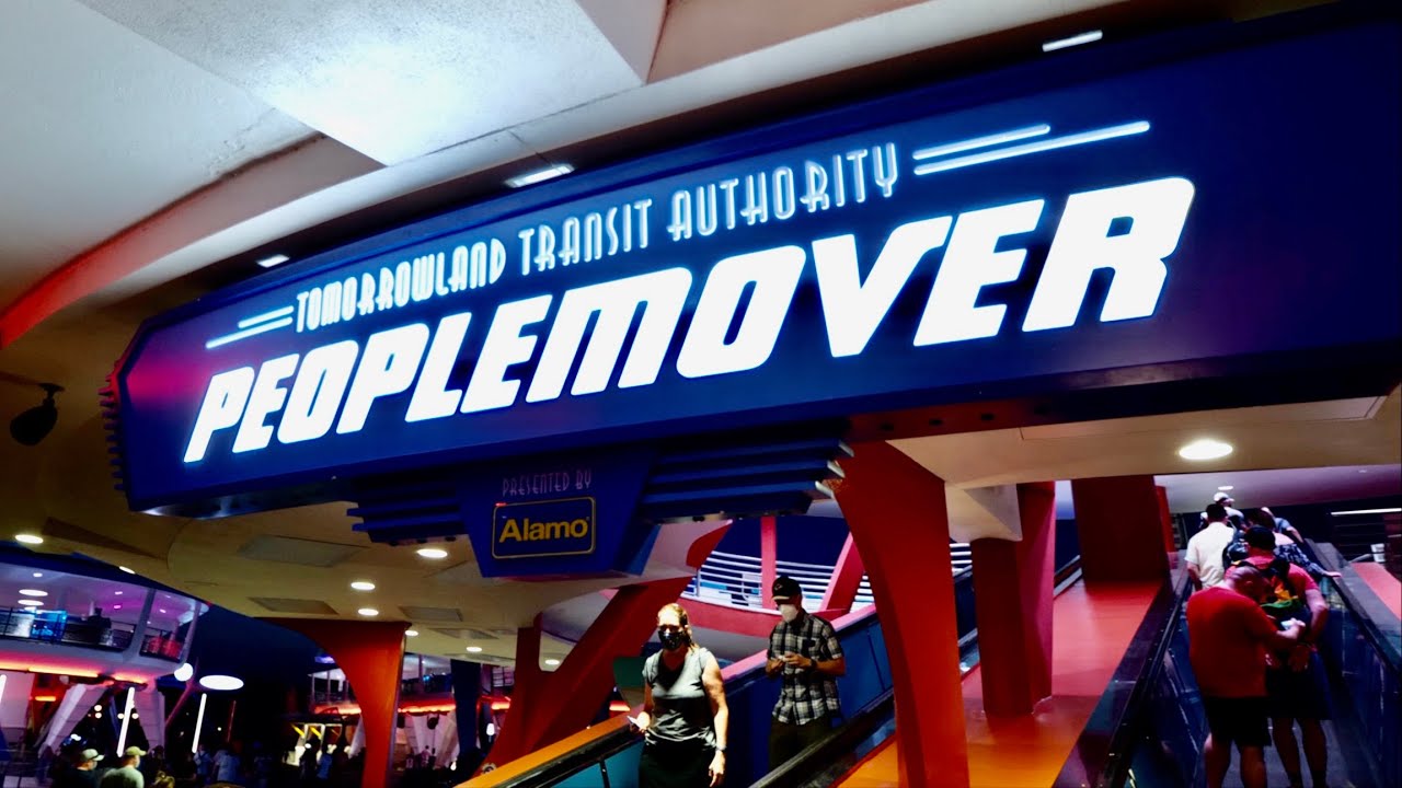 Magic Kingdom TTA PeopleMover at Night FULL Ride Experience in 4K | Walt Disney World Florida 2021