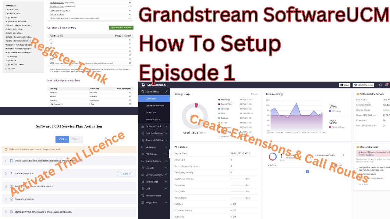 Grandstream SoftwareUCM - How To Setup - Episode 1