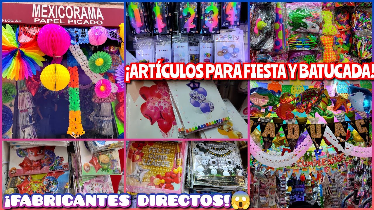 🥳 TODO PARA FIESTAS Y BATUCADA, GLOBOS 🎈, PAPEL PICADO Y MÁS / 