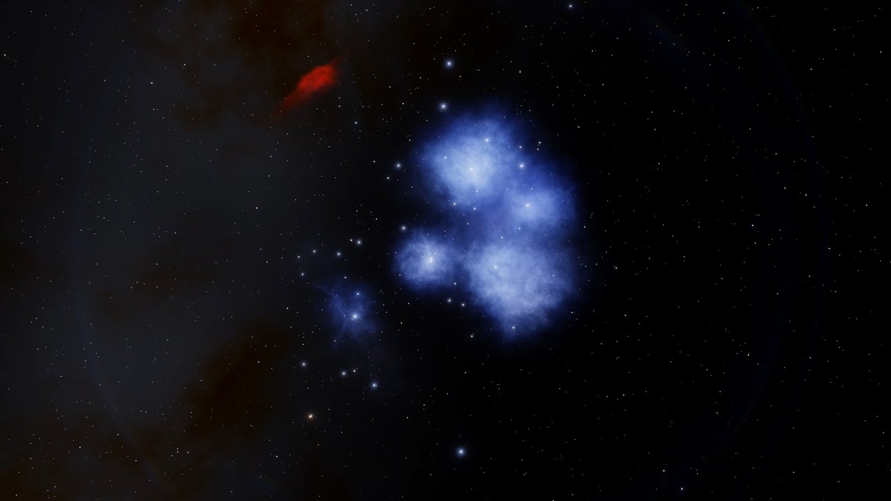 Pleiades Cluster - space engine #pleiades #simulation