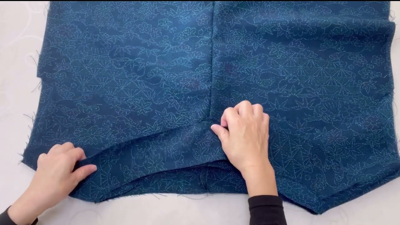 反物から簡単チュニックを作りますMake long tops from kimono cloth