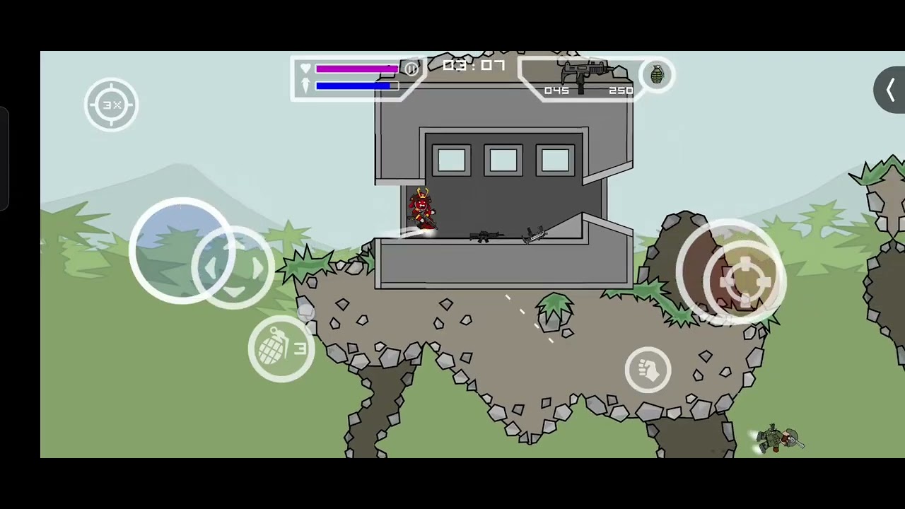 Mini Militia Game playing against Pro enemies #viral #minimiltialivegameplay 