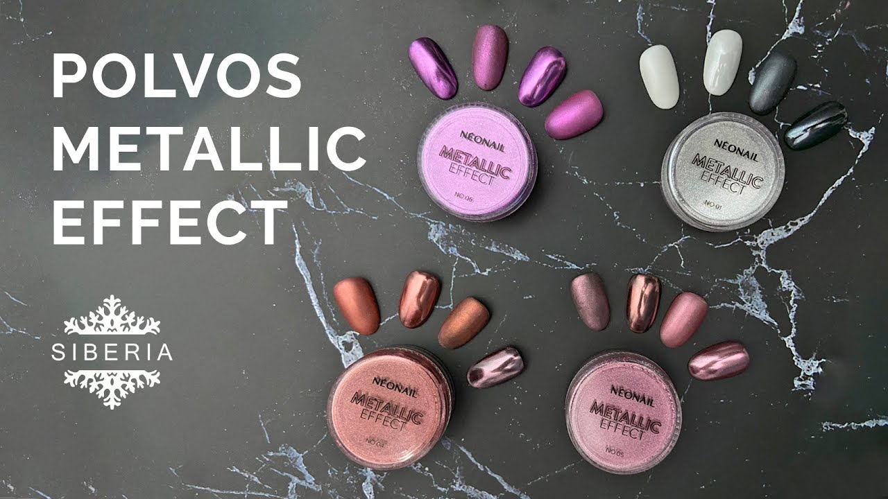 Polvos para uñas METALLIC EFFECT ✨ fondos claros vs oscuros | acabado mate vs brillante