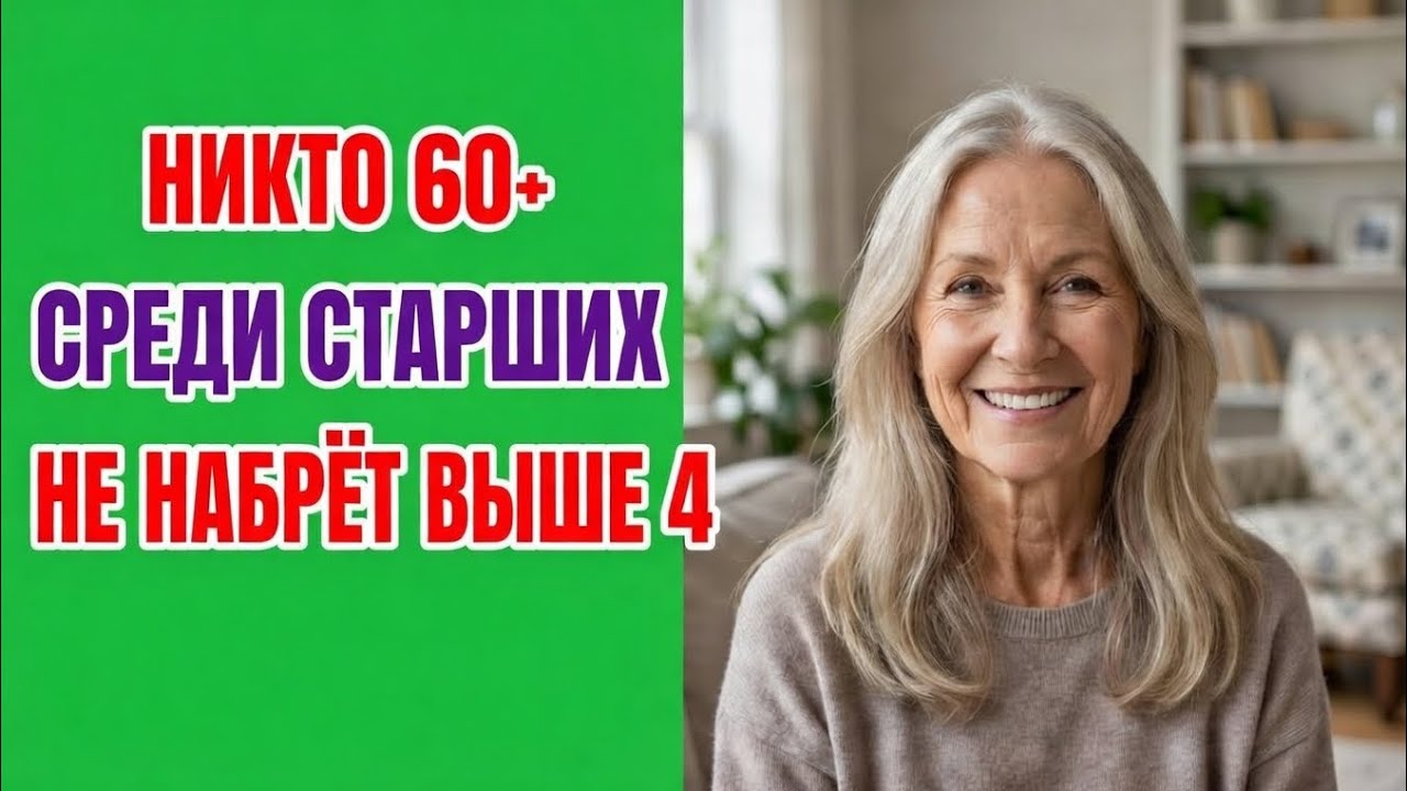 Никто 60+ НЕ сможет набрать больше 4 баллов! 😱 Тест для пожилых