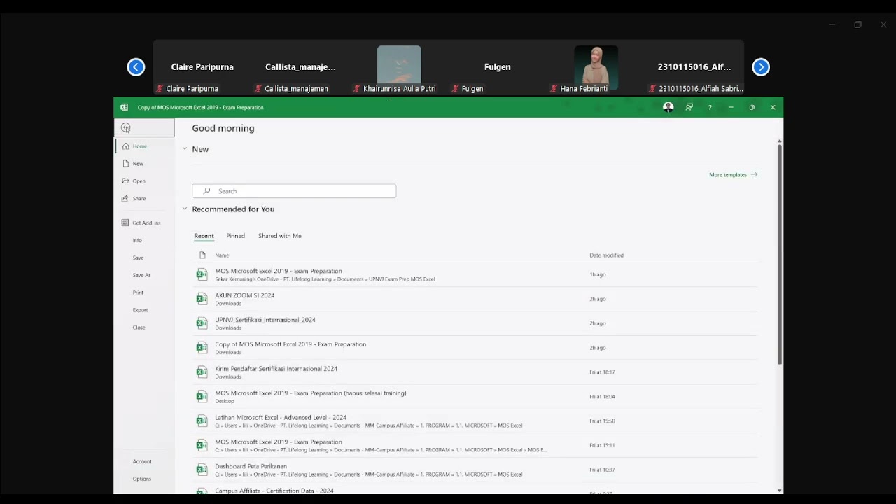 ampuh lulus Microsoft Office Specialist (MOS) Excel 2019 #exammos #excell2019 #youtube
